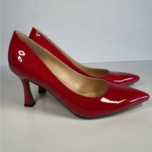 Skysterry Red Patent Pointed Spool Heel, Women’s Size 10/ EU 41, New - Picture 1 of 7